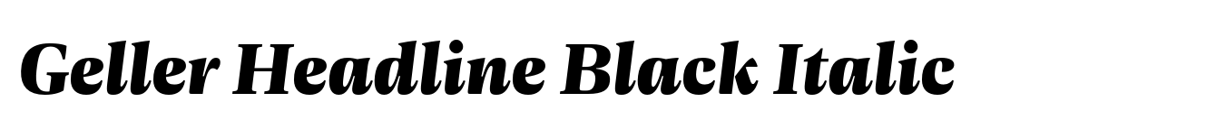 Geller Headline Black Italic